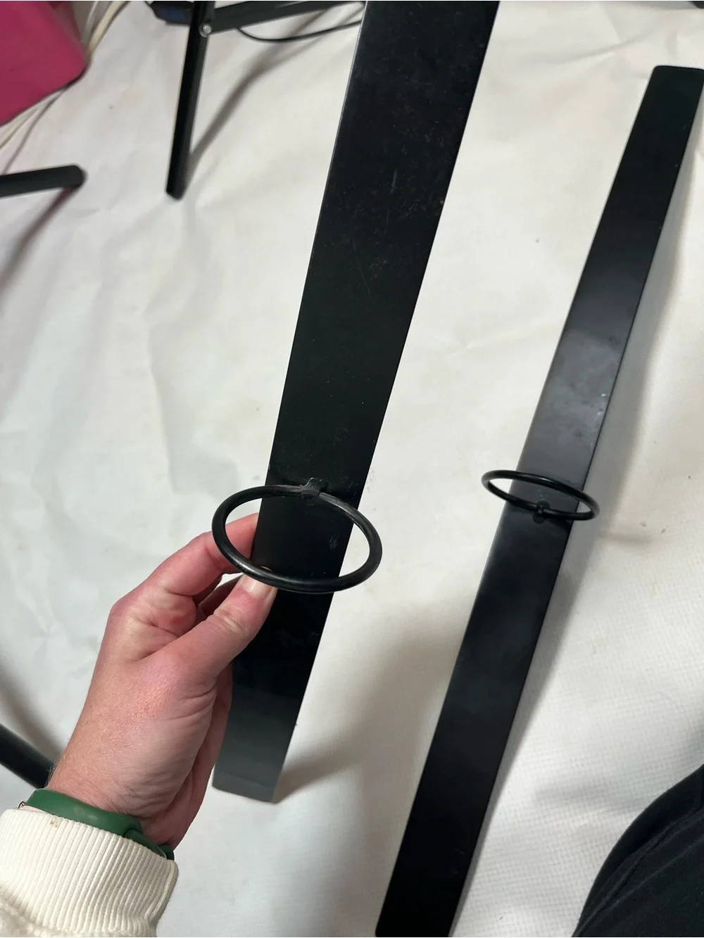 Black metal curved votives wall sconces
